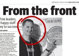 Photo of Phil in the paper - From the front